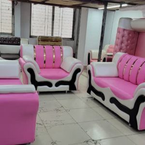 ২+২+১+৫ সিটের সোফা গোলাপি সাদা কালার